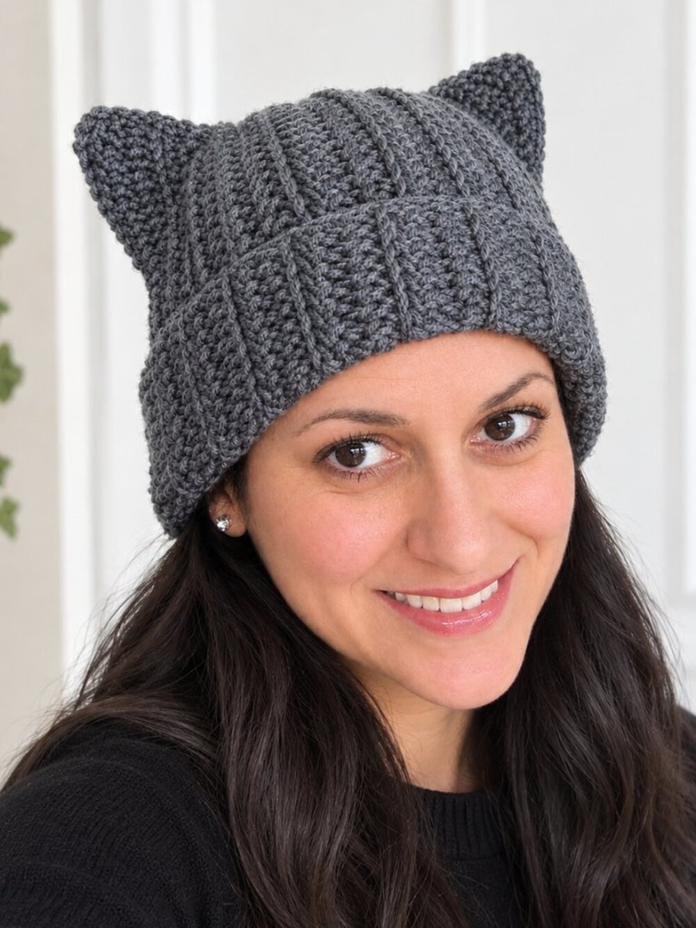 Cute Cat Ear Beanie - Handmade Crochet Cat Hat - Kitty Winter Hat